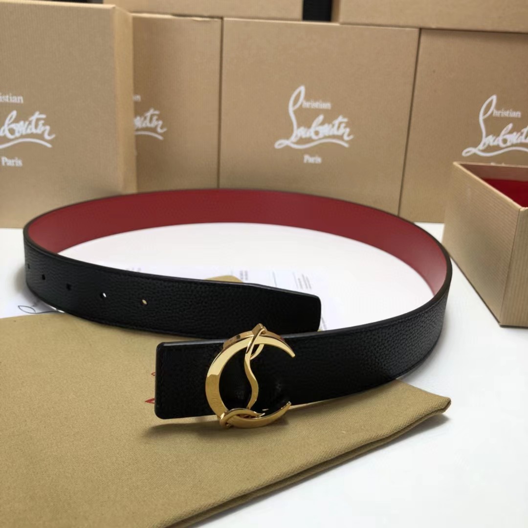 Christian Louboutin Logo Leather Belt  - DesignerGu