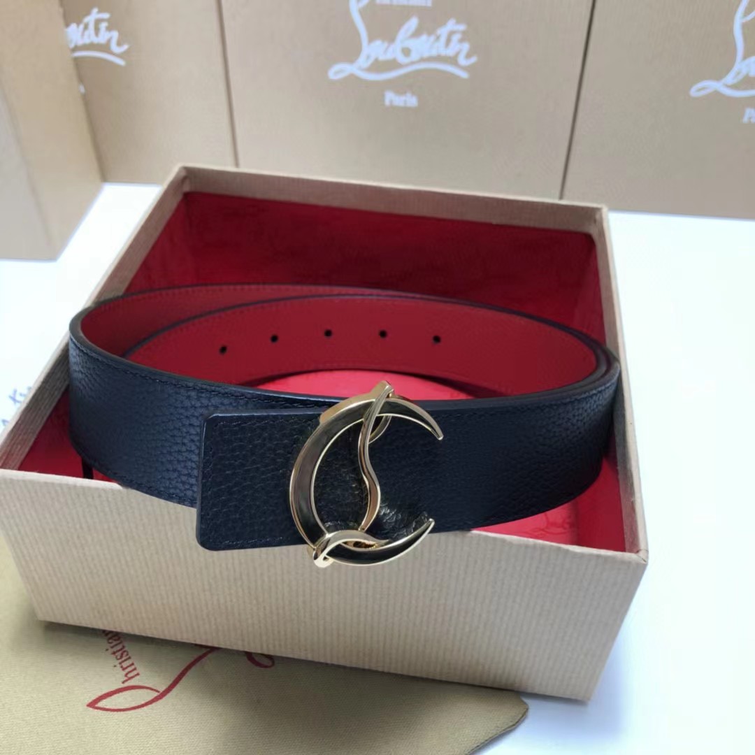 Christian Louboutin Logo Leather Belt  - DesignerGu