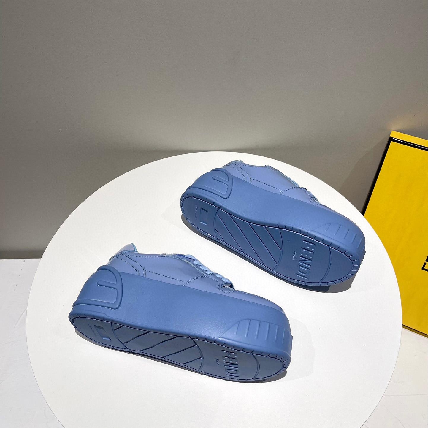 Fendi Fashion Show Blue Leather Low-Tops Sneaker  - DesignerGu