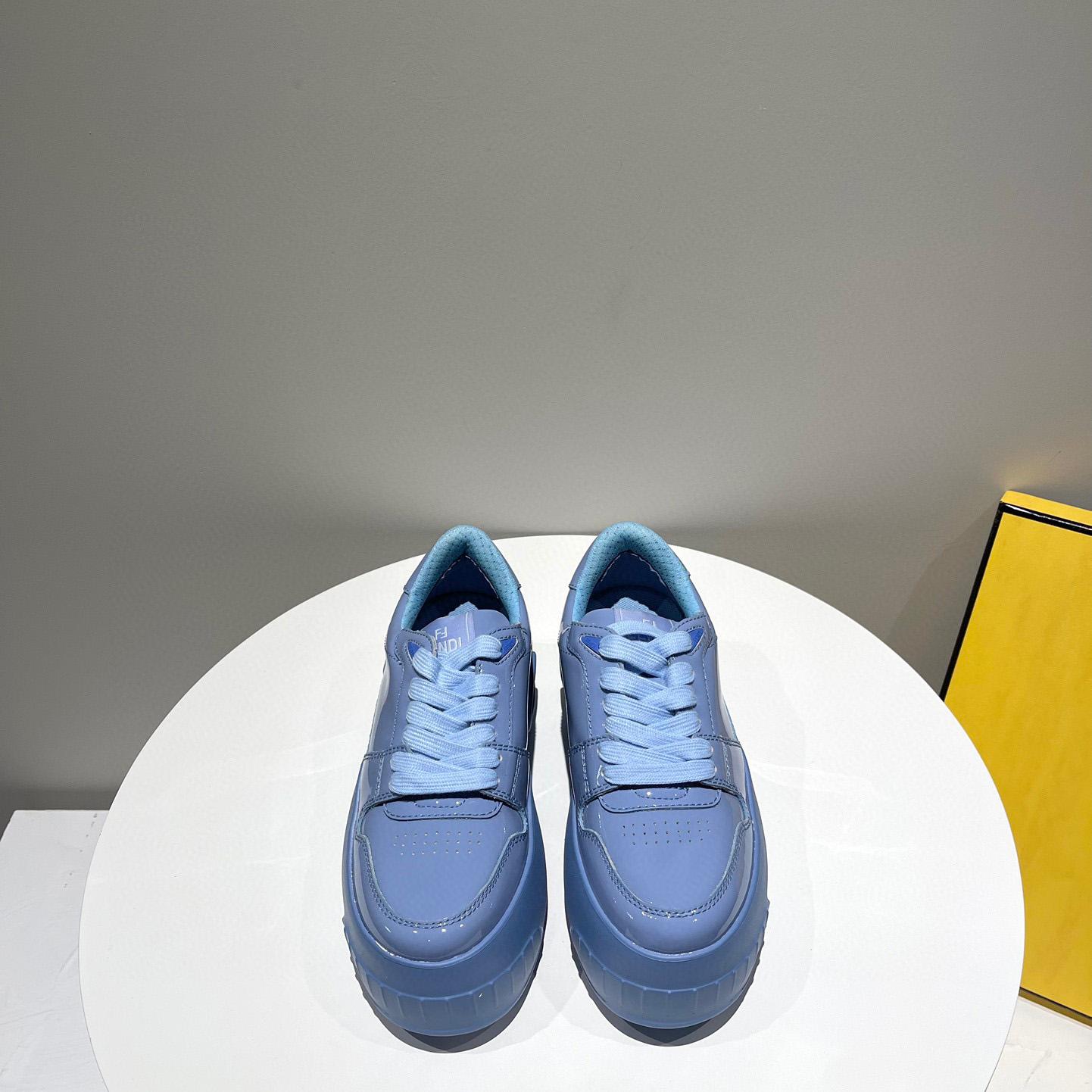 Fendi Fashion Show Blue Leather Low-Tops Sneaker  - DesignerGu