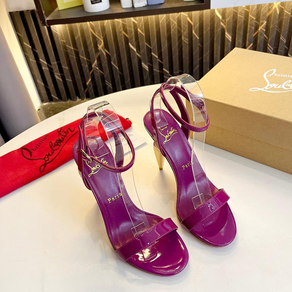 Christian Louboutin Lipqueen 105 Patent Leather Sandals - DesignerGu