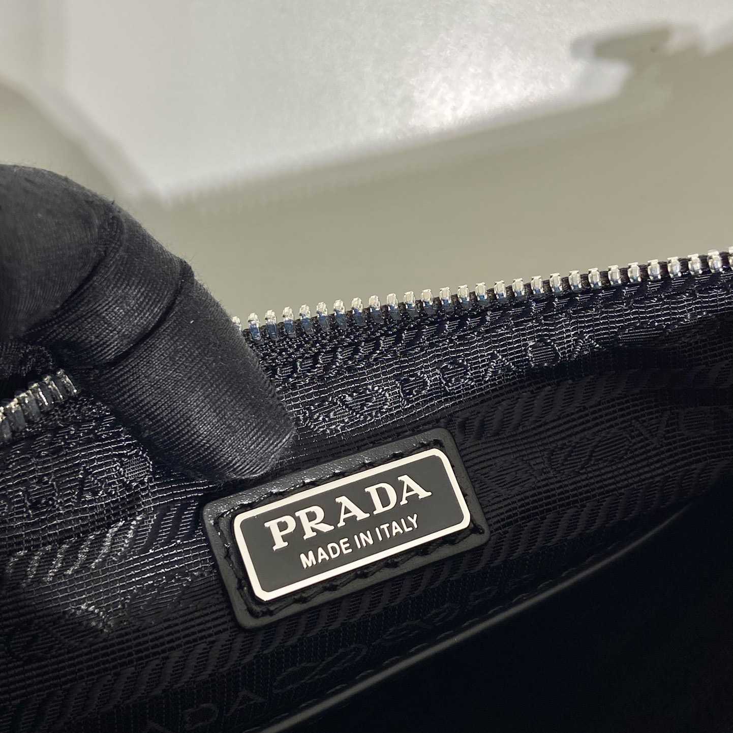 Prada Triangle Leather Bag - DesignerGu