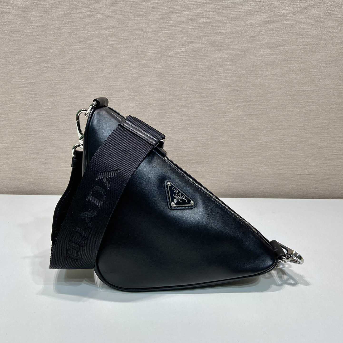 Prada Triangle Leather Bag - DesignerGu