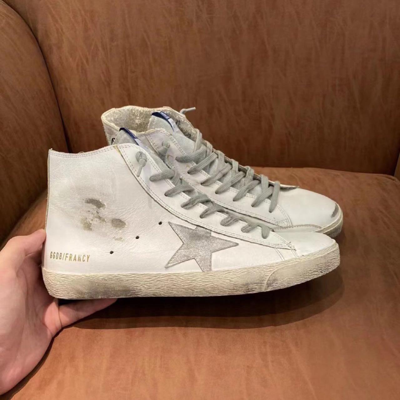 Golden Goose Francy Sneakers In Leather With Suede Star - DesignerGu