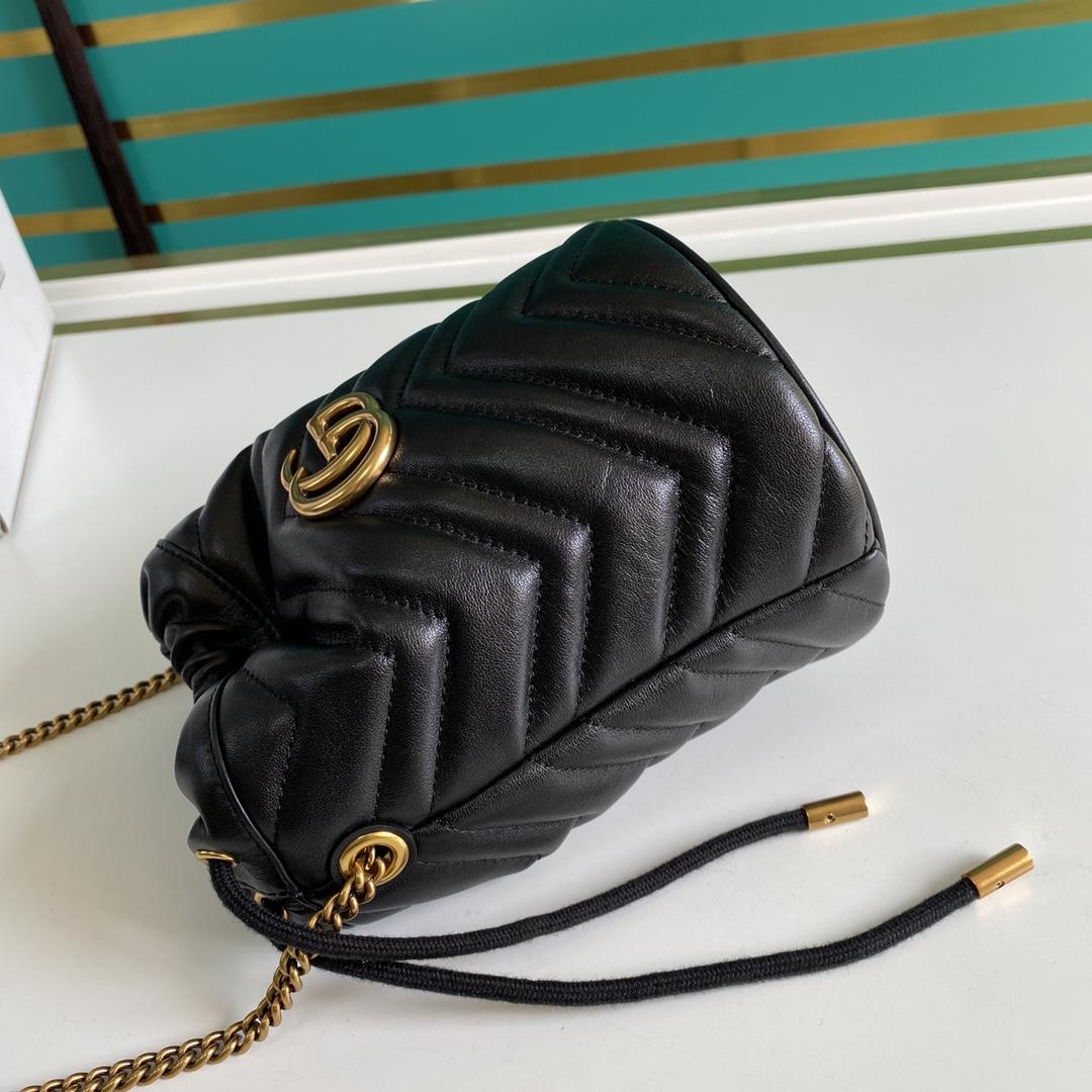 Gucci GG Marmont Mini Bucket Bag(19-17cm) - DesignerGu