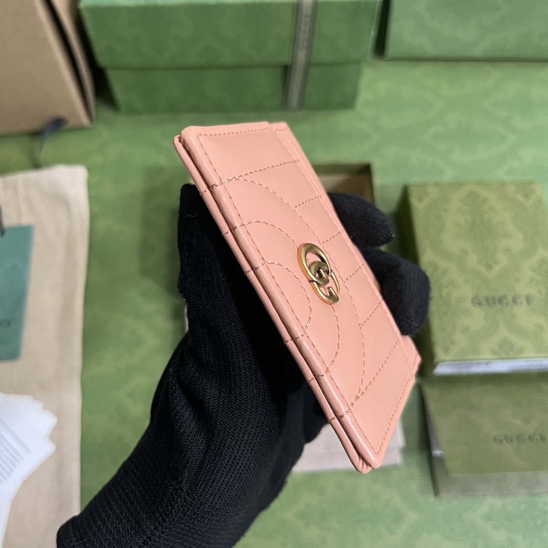 Gucci GG Marmont Matelassé Card Case(10-7cm) - DesignerGu