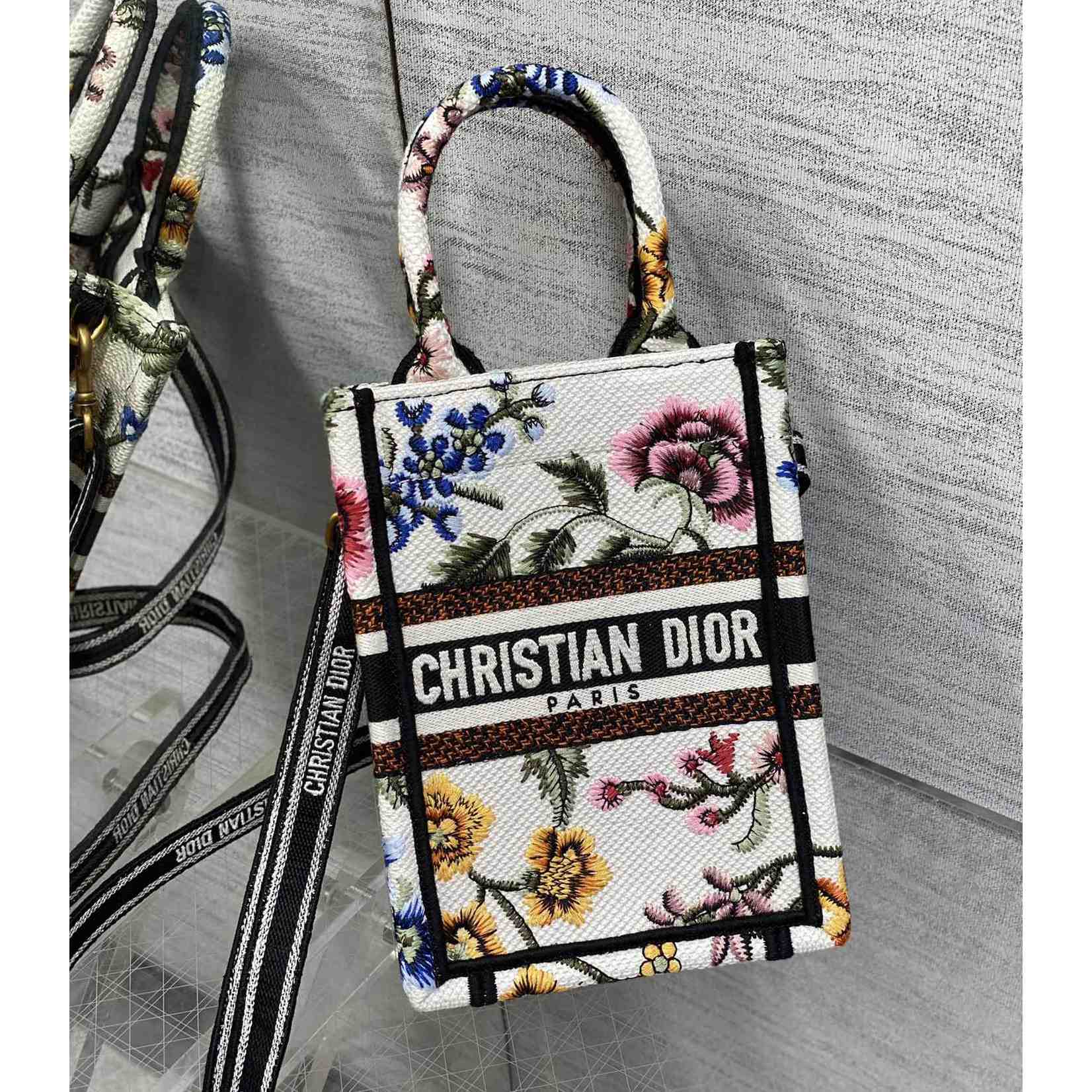 Dior Mini Dior Book Tote Phone Bag - DesignerGu