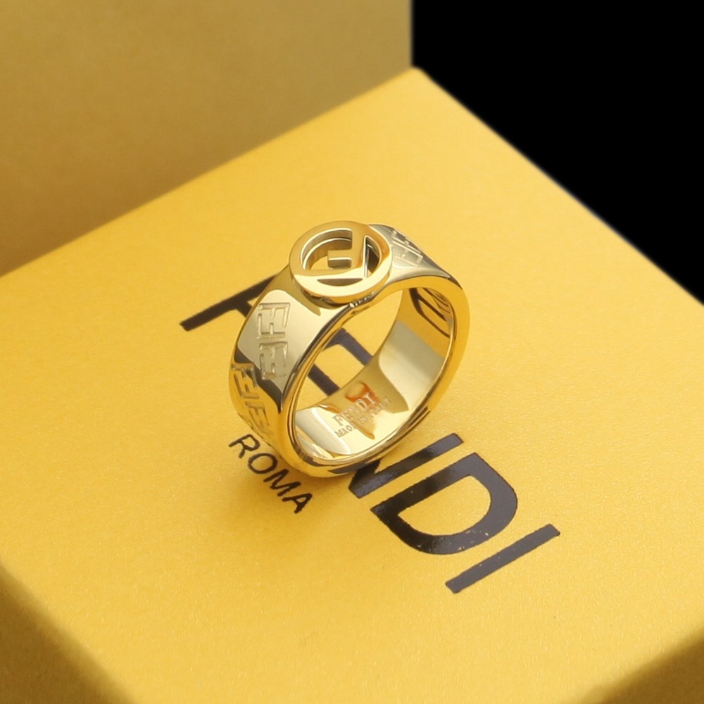 Fendi Initial Brass Ring - DesignerGu