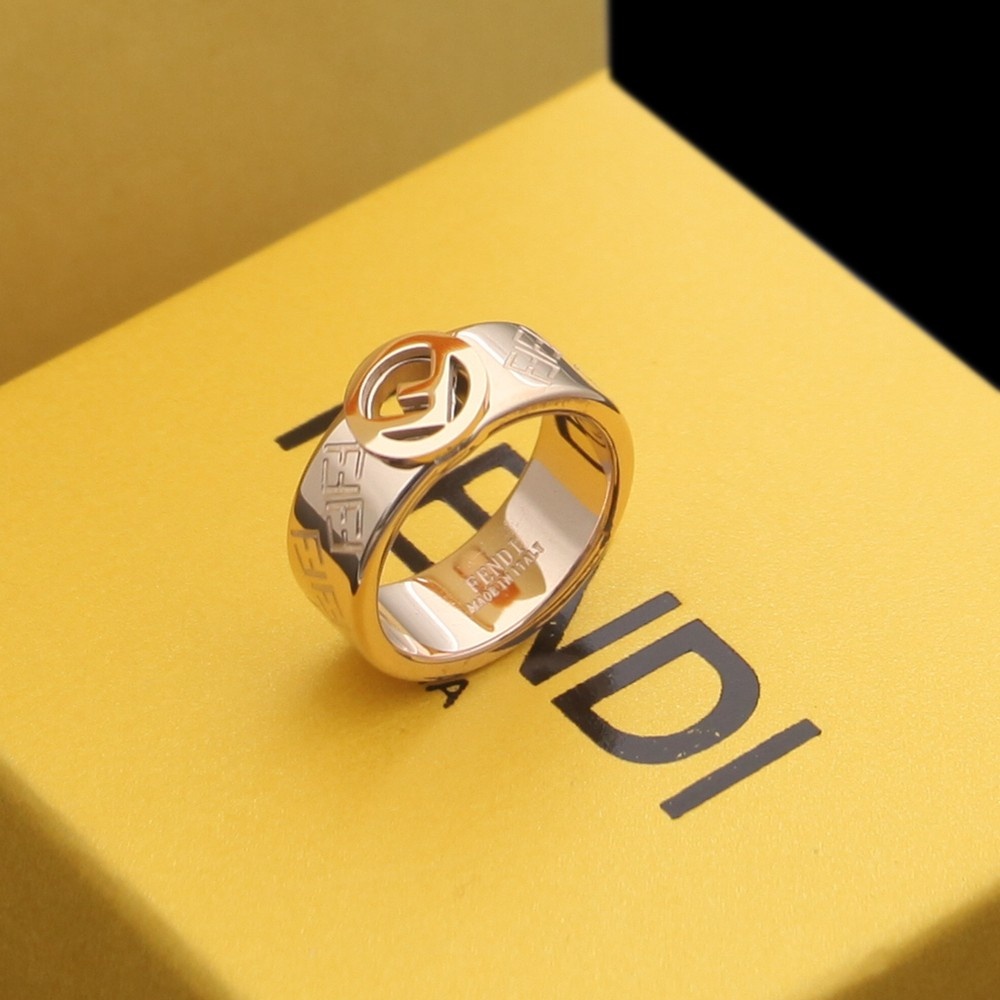 Fendi Initial Brass Ring - DesignerGu