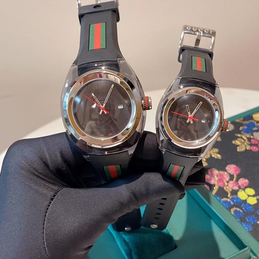 Gucci Style Silicon Round Party Style Quartz Watches - DesignerGu