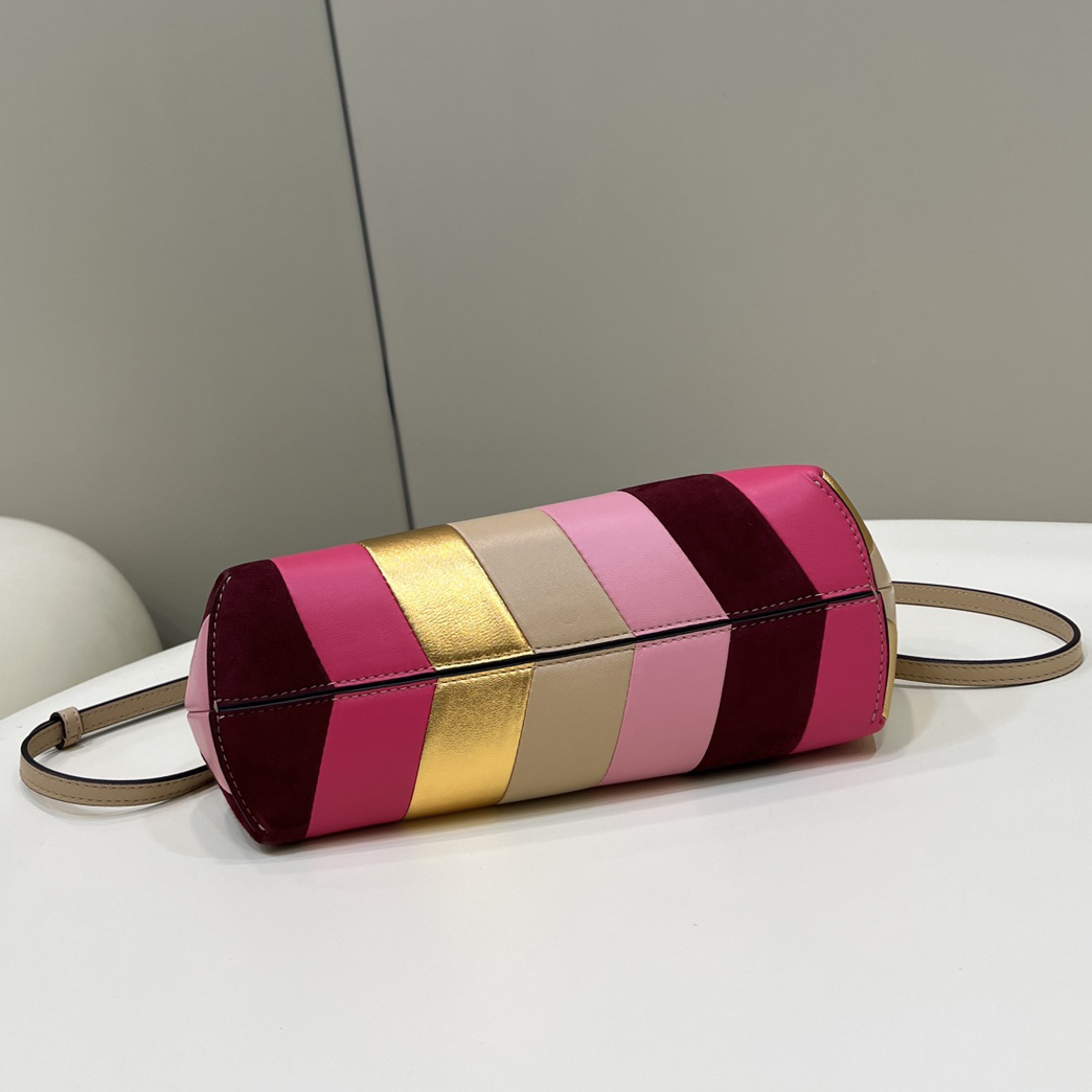 Fendi First Small Leather Bag With Multicolour Inlay - DesignerGu