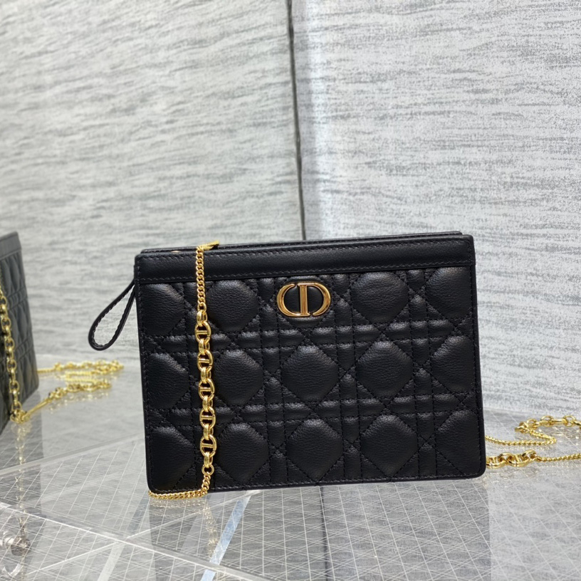 Dior Caro Zipped Pouch With Chain  - DesignerGu