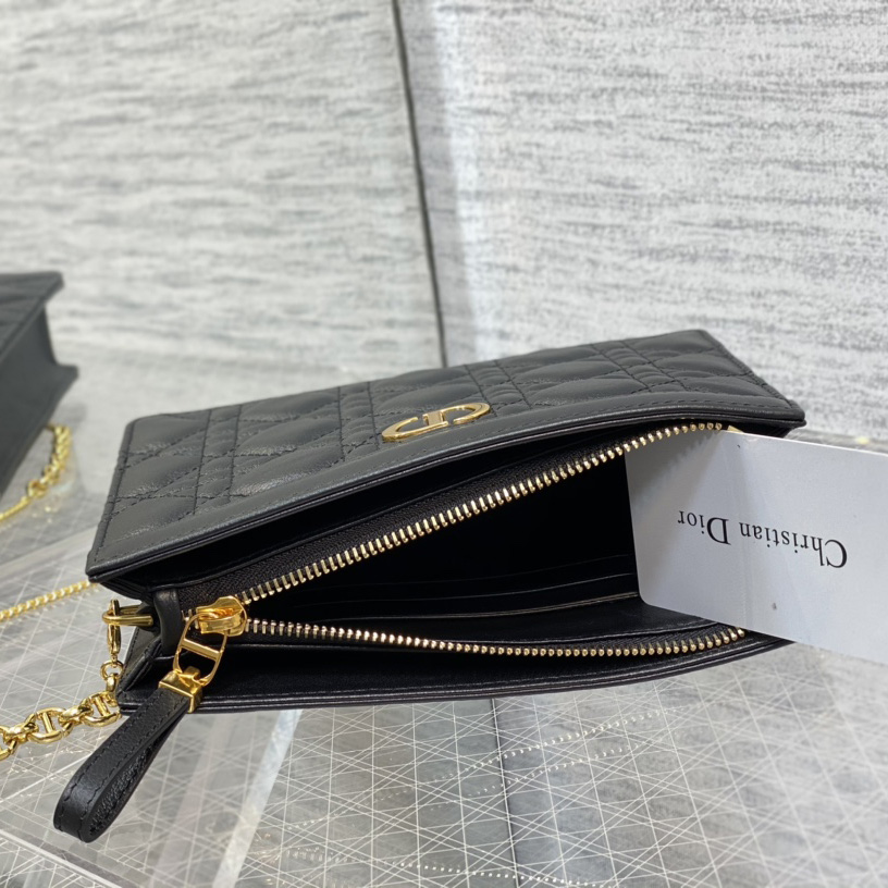 Dior Caro Zipped Pouch With Chain  - DesignerGu