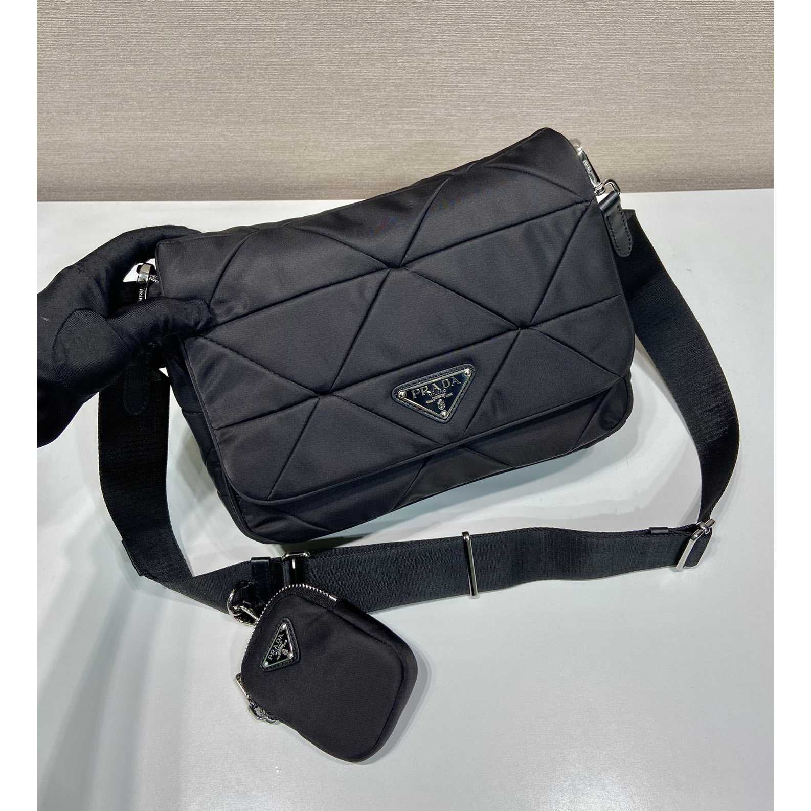 Prada Padded Re-Nylon Shoulder Bag - DesignerGu