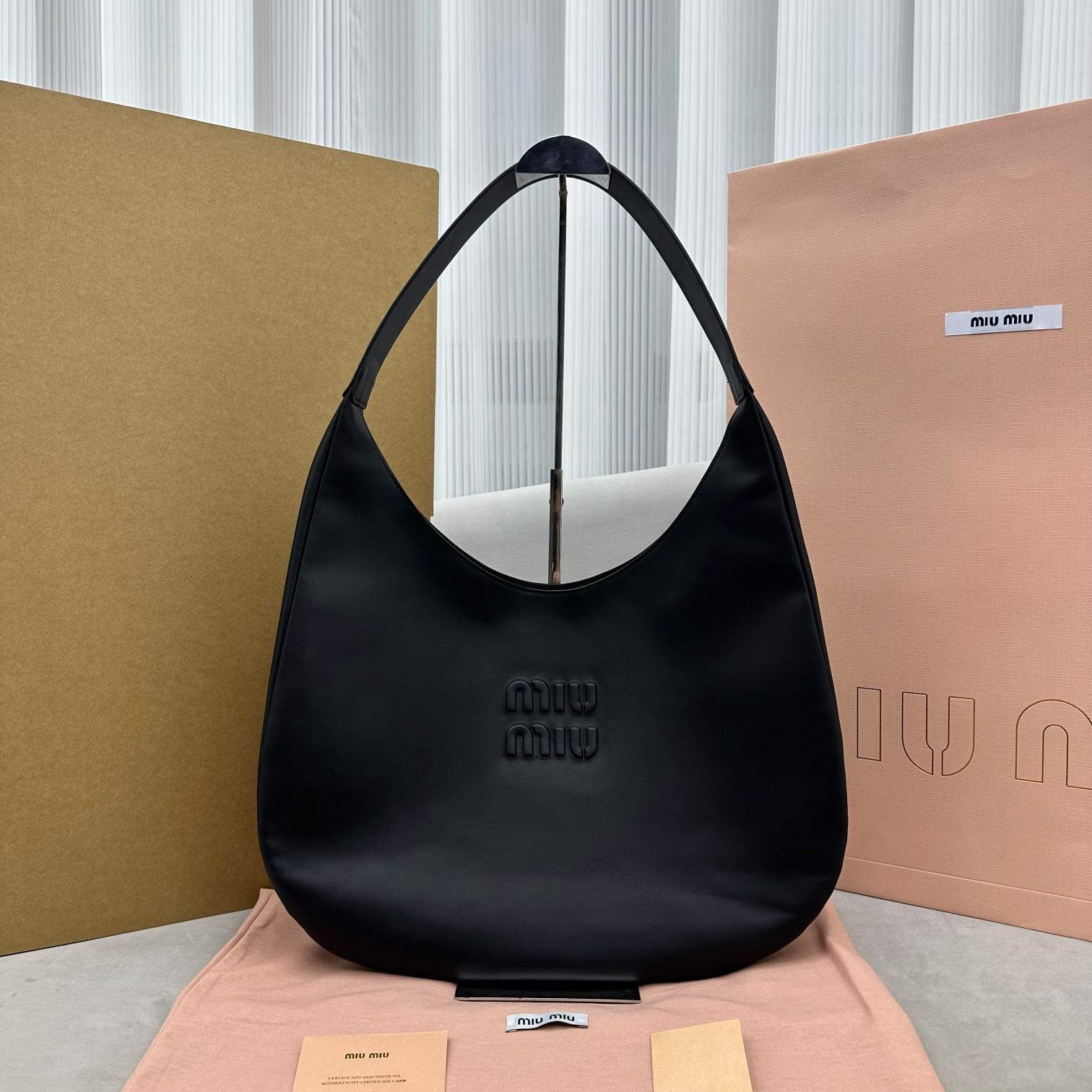 Miu Miu Leather Hobo Bag - DesignerGu