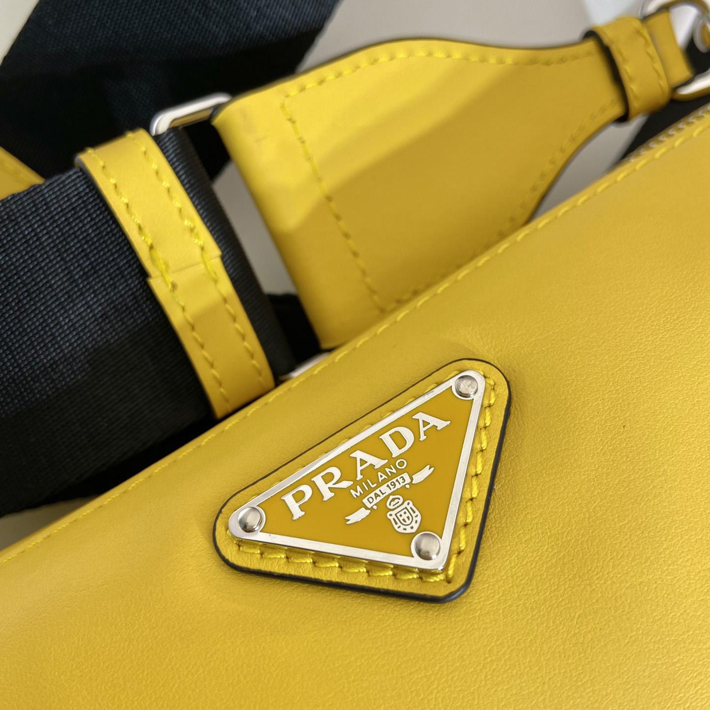 Prada Triangle Leather Bag - DesignerGu