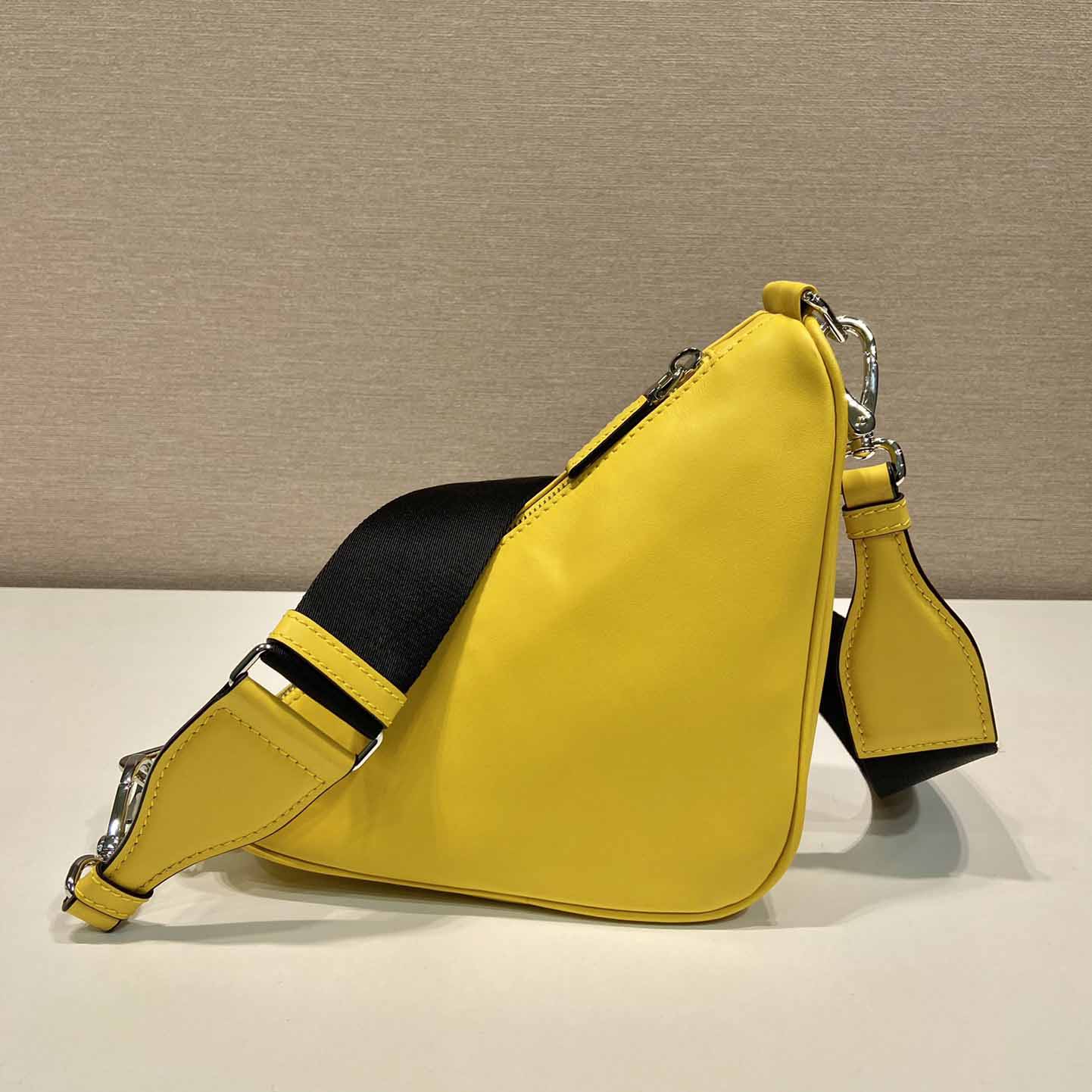 Prada Triangle Leather Bag - DesignerGu