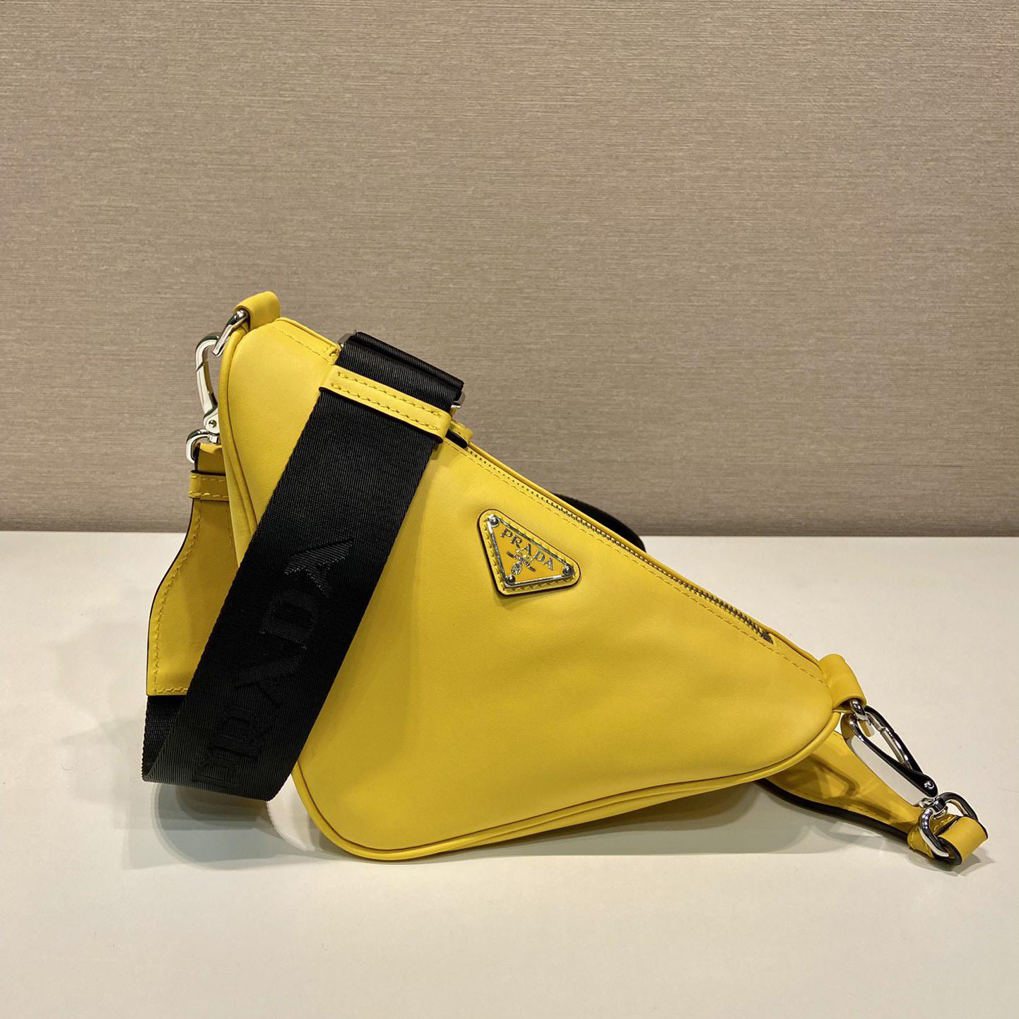 Prada Triangle Leather Bag - DesignerGu