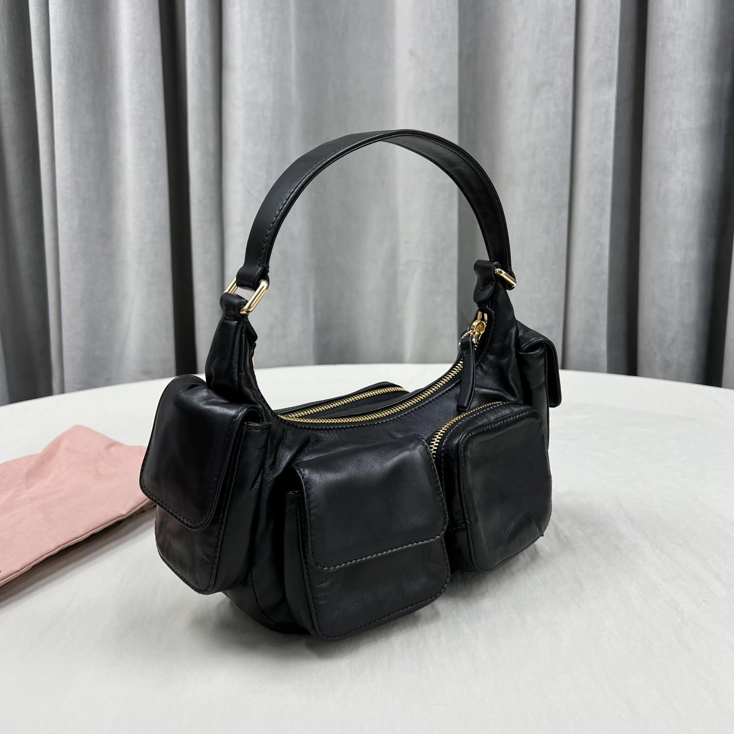 Miu Miu Nappa Leather Pocket Bag - DesignerGu