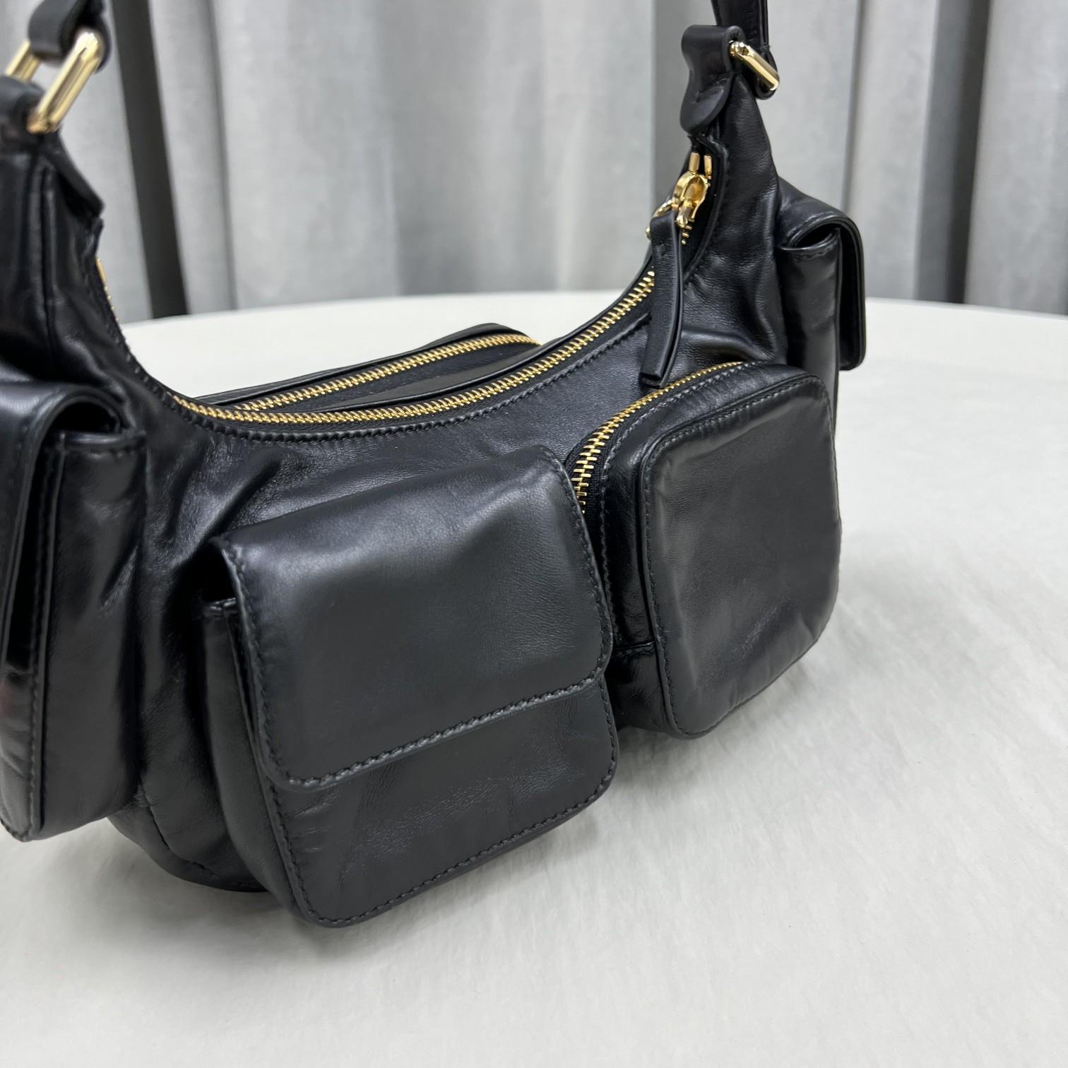 Miu Miu Nappa Leather Pocket Bag - DesignerGu