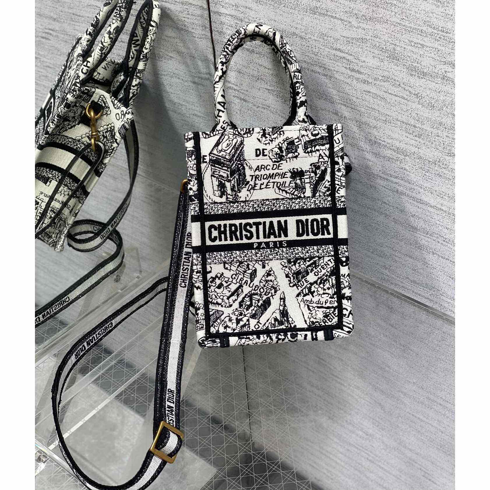 Dior Mini Dior Book Tote Phone Bag - DesignerGu