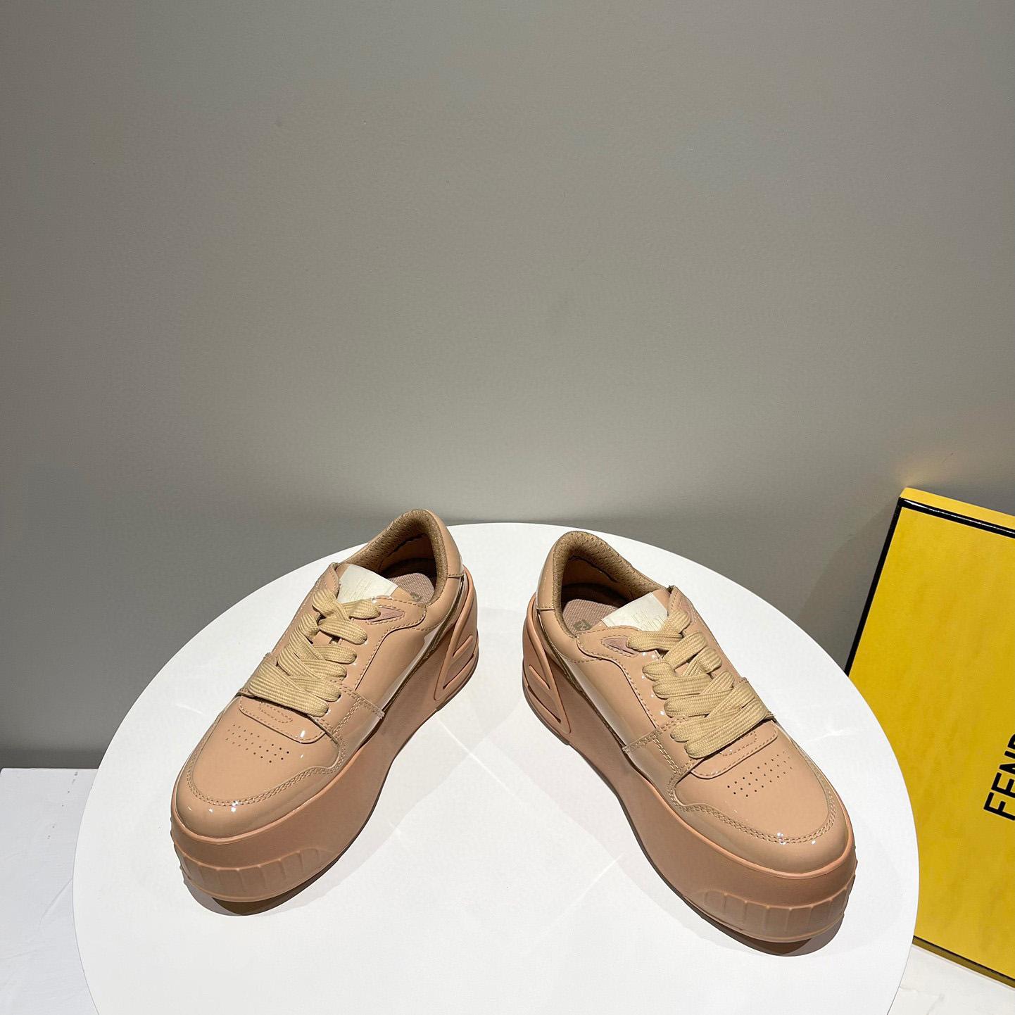 Fendi Fashion Show Beige Leather Low-Tops Sneaker  - DesignerGu