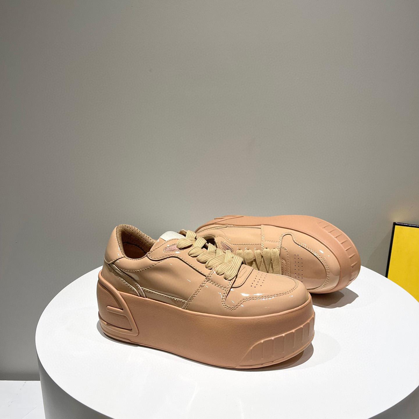 Fendi Fashion Show Beige Leather Low-Tops Sneaker  - DesignerGu