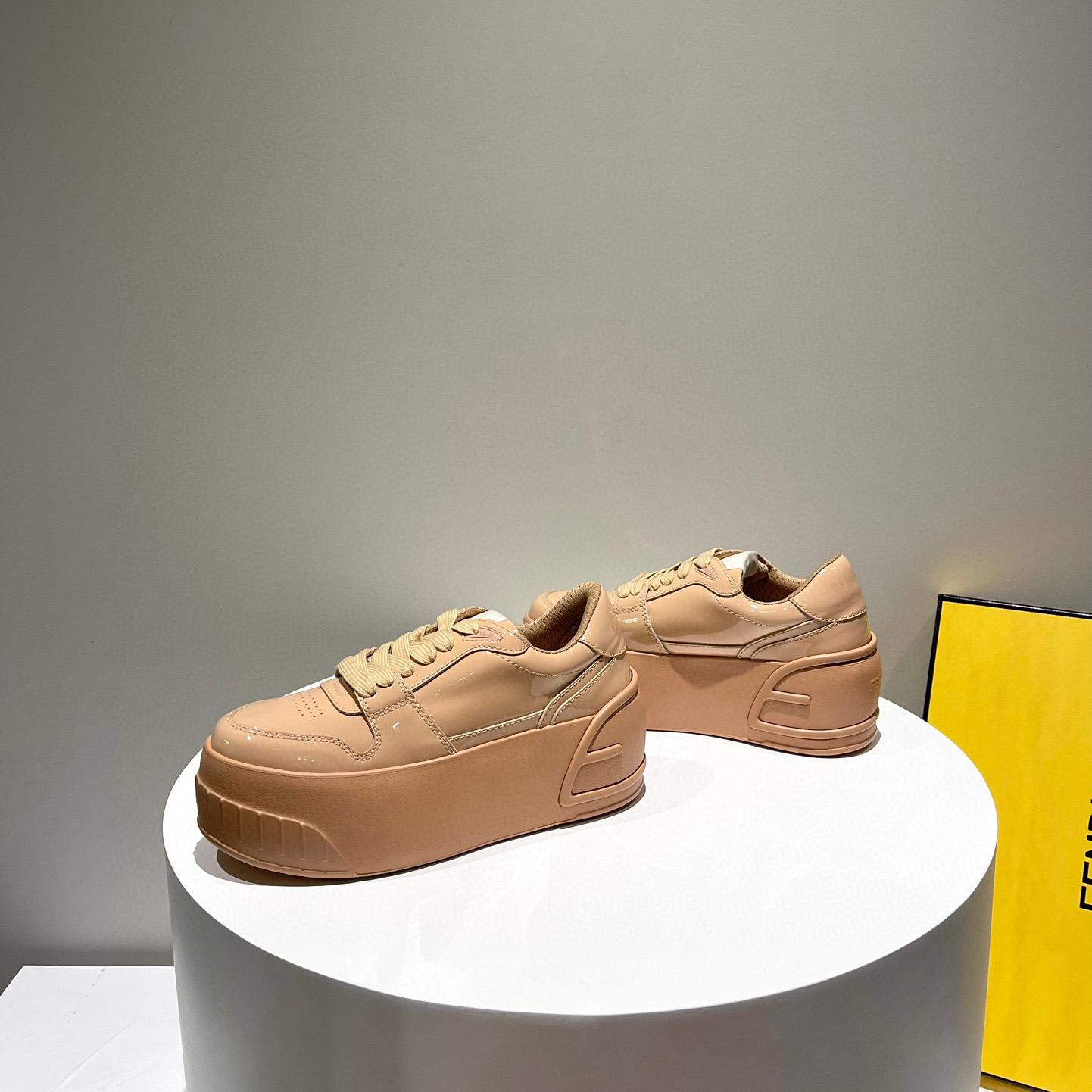 Fendi Fashion Show Beige Leather Low-Tops Sneaker  - DesignerGu