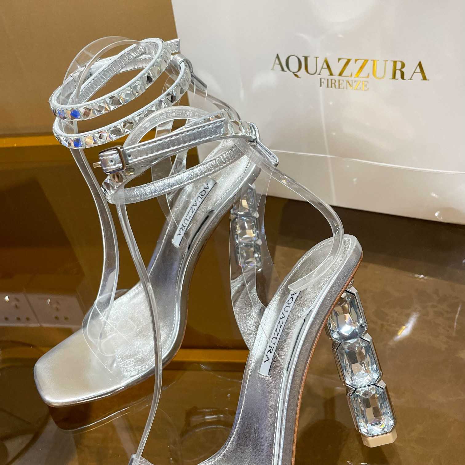 Aquazzura Aura Plexi Sandal 105 - DesignerGu