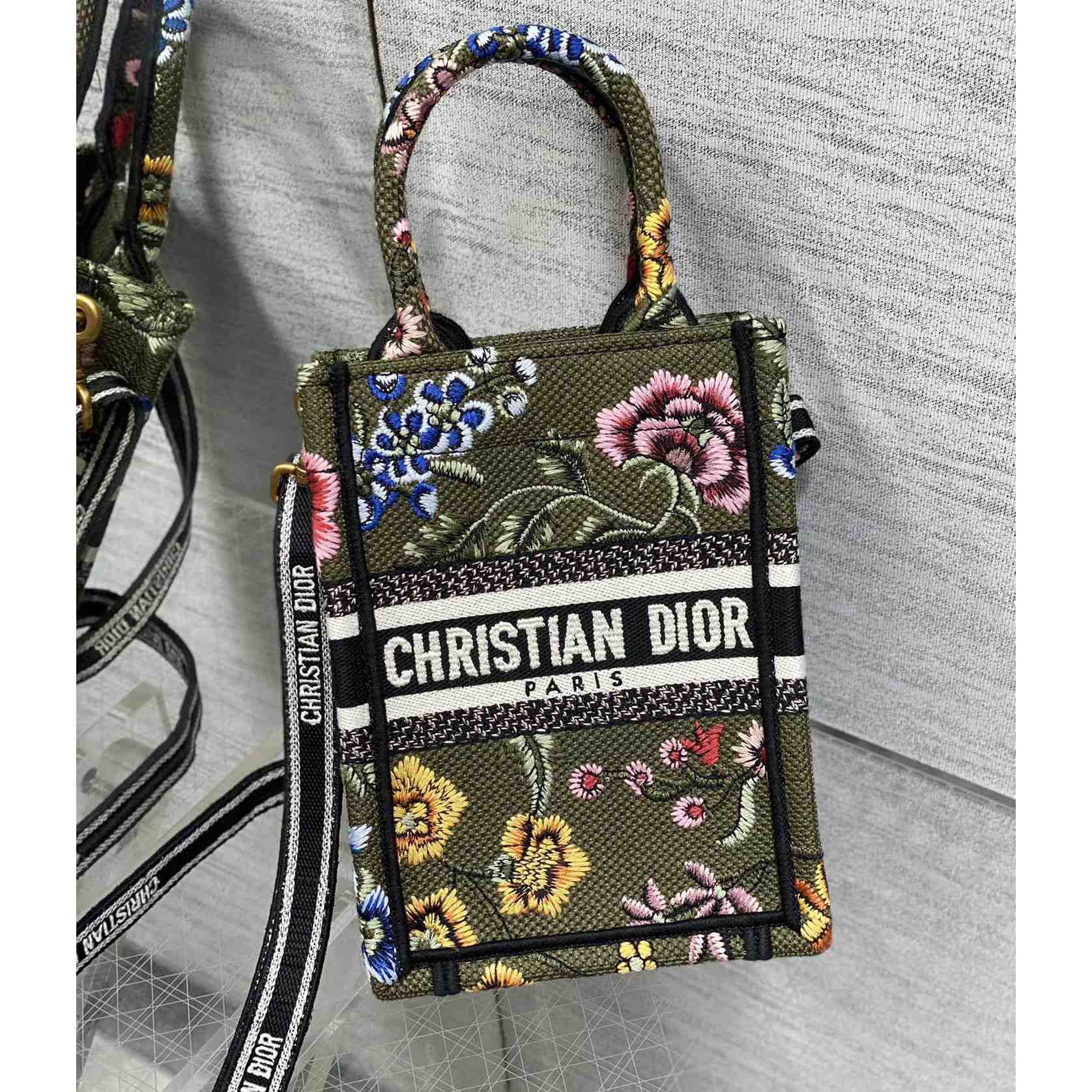 Dior Mini Dior Book Tote Phone Bag - DesignerGu