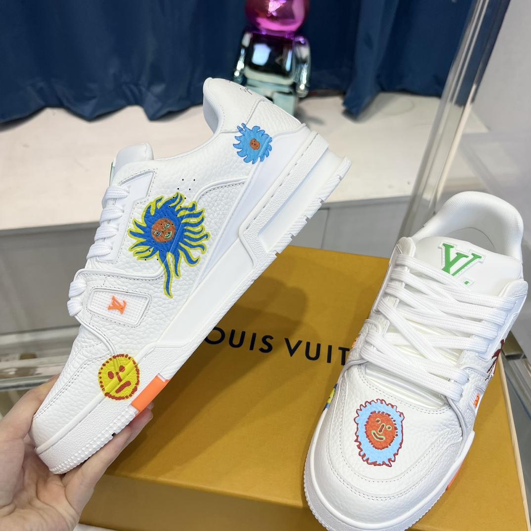 Louis Vuitton LV x YK LV Trainer Sneaker  (upon uk size)      1ABD3I - DesignerGu