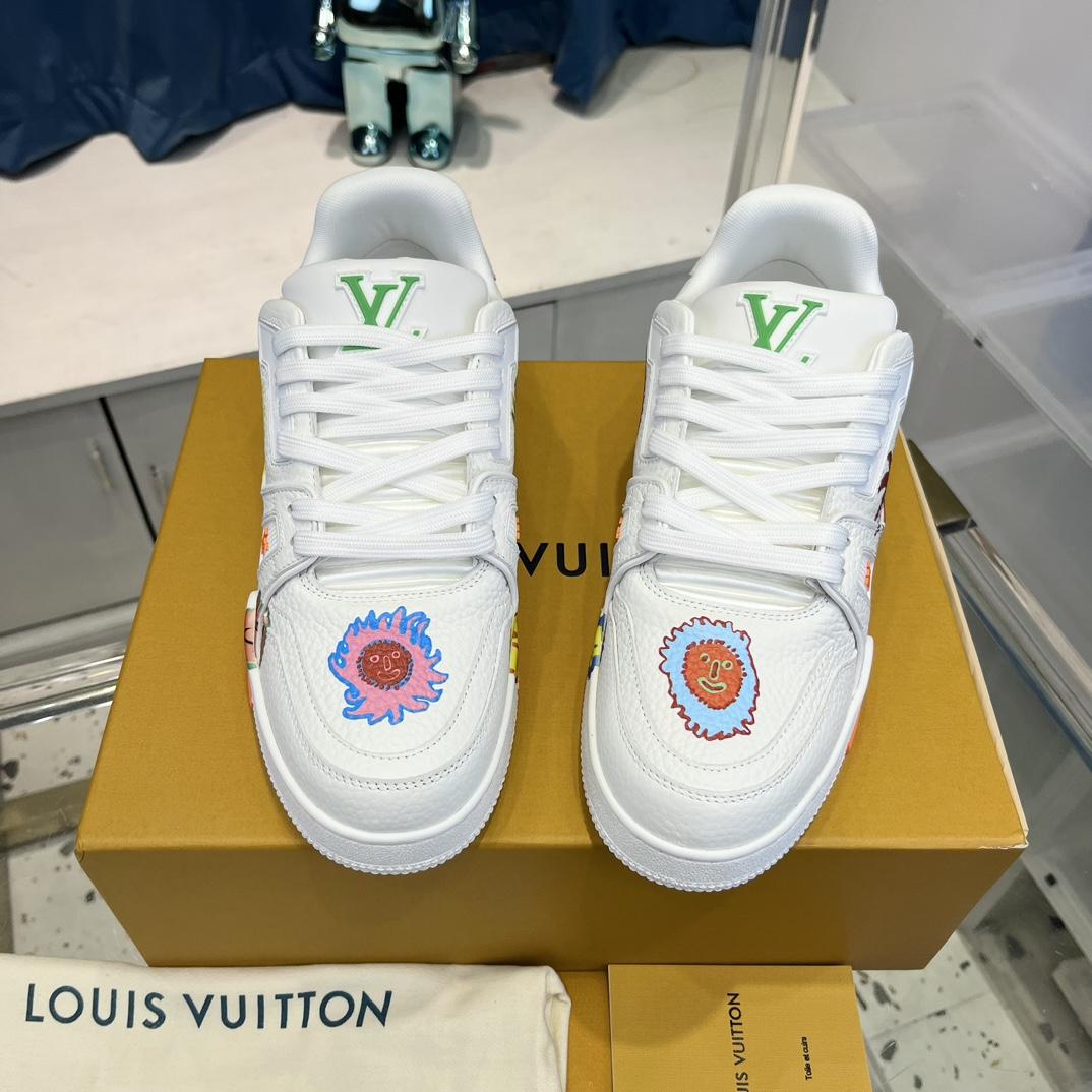 Louis Vuitton LV x YK LV Trainer Sneaker  (upon uk size)      1ABD3I - DesignerGu