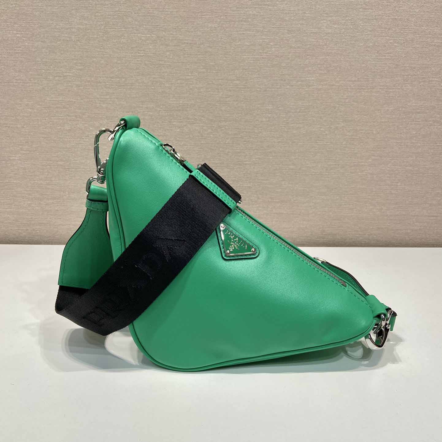 Prada Triangle Leather Bag - DesignerGu