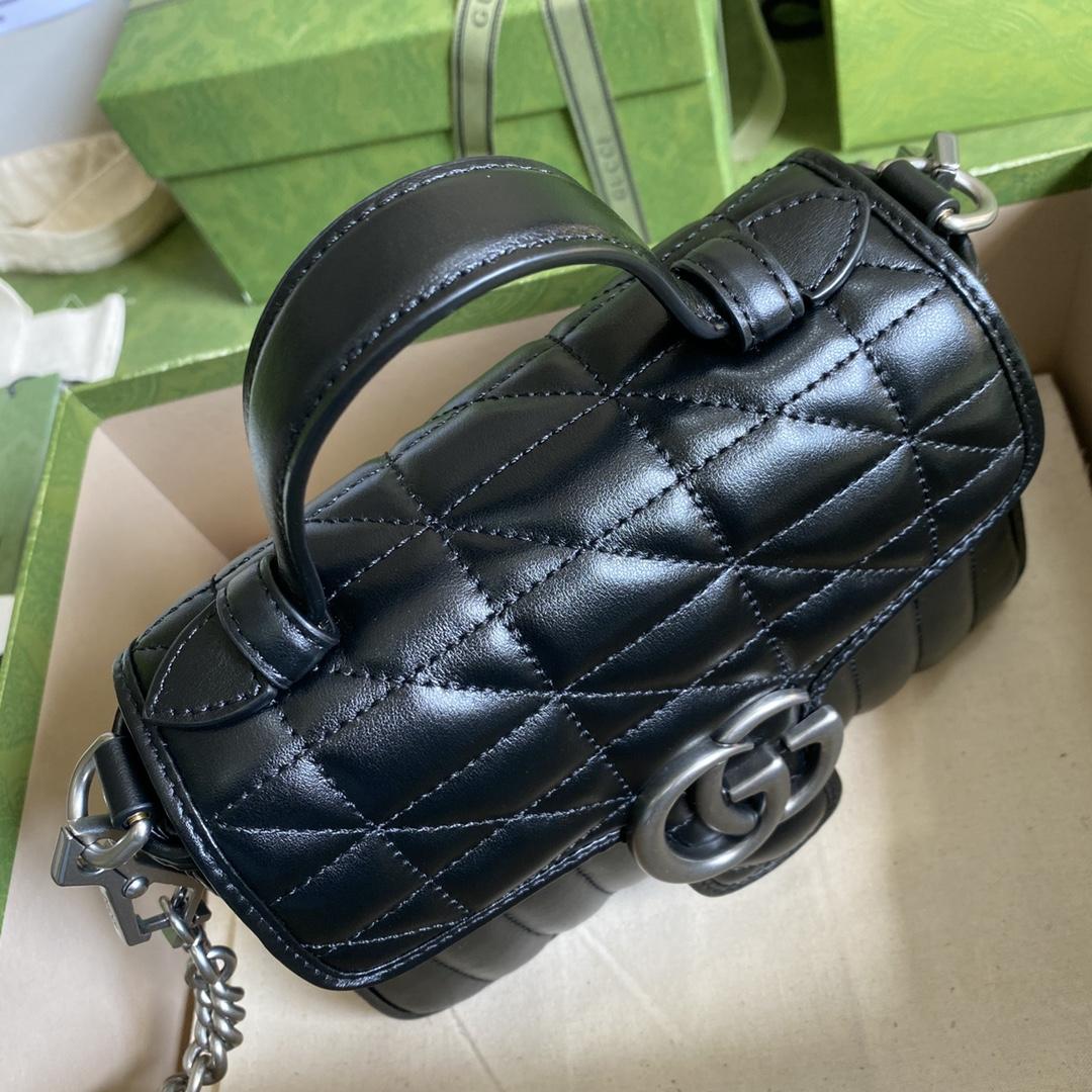 Gucci GG Marmont Mini Top Handle Bag(21*15.5*8cm) - DesignerGu