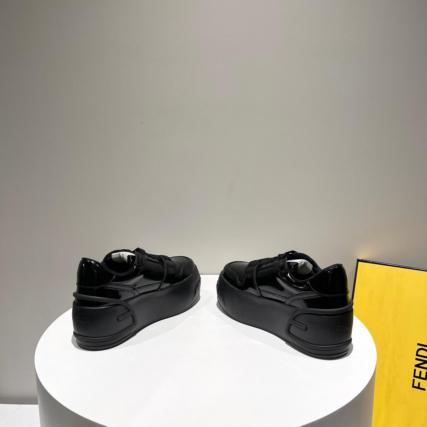 Fendi Fashion Show Black Leather Low-Tops Sneaker  - DesignerGu