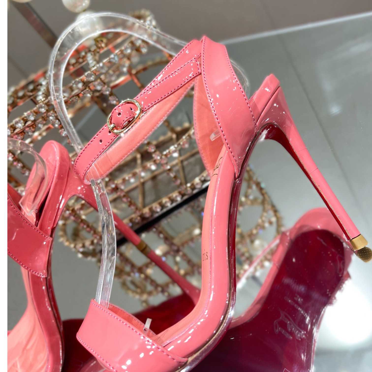 Christian Louboutin Loubigirl 100mm Patent Leather Heels - DesignerGu