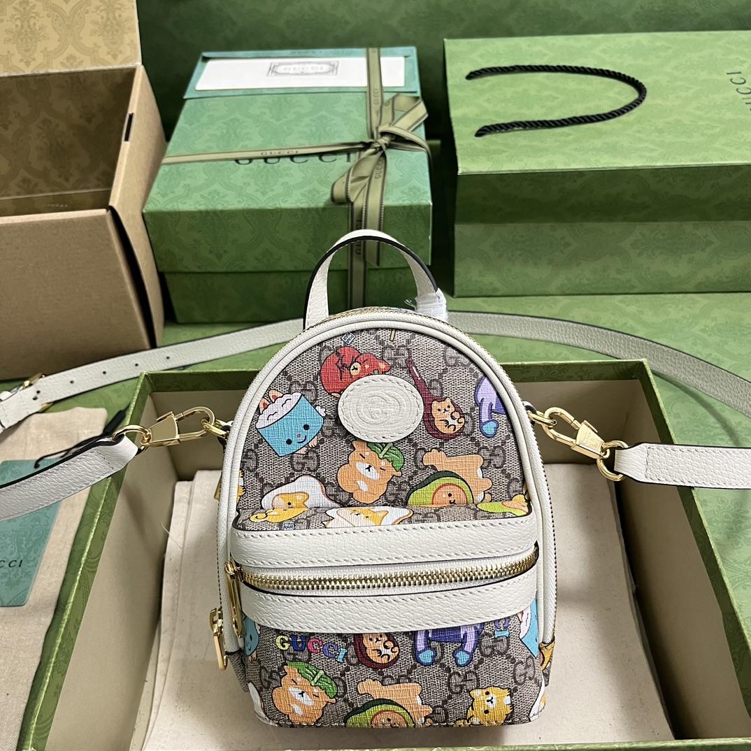  Gucci Animal Print Multi-Function Bag(15-19-8cm) - DesignerGu