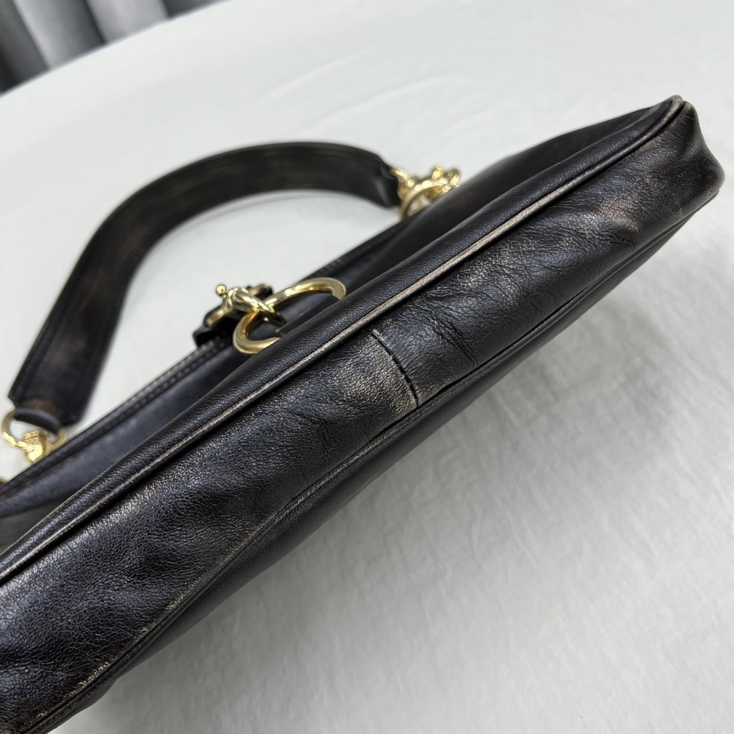 Miu Miu Leather Shoulder Bag With Snap Hook - DesignerGu