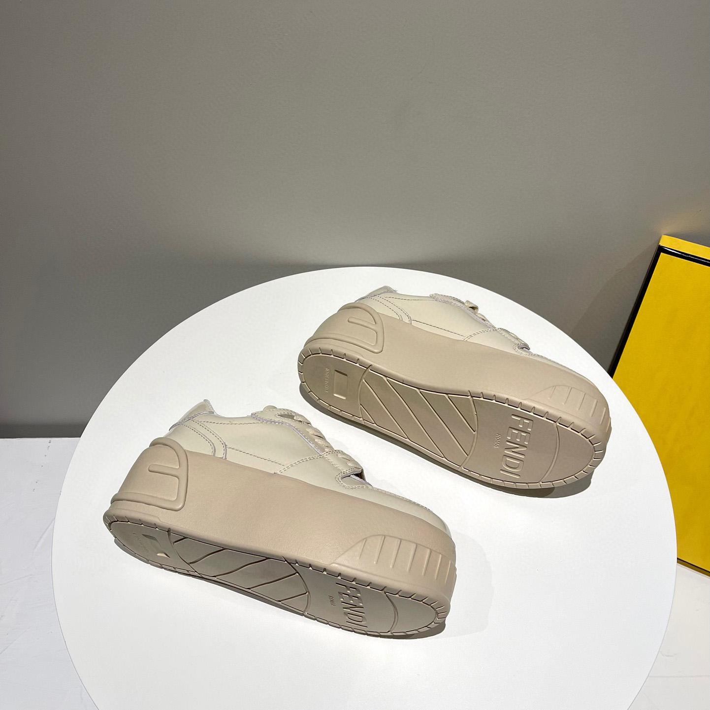 Fendi Fashion Show Beige Leather Low-Tops Sneaker  - DesignerGu