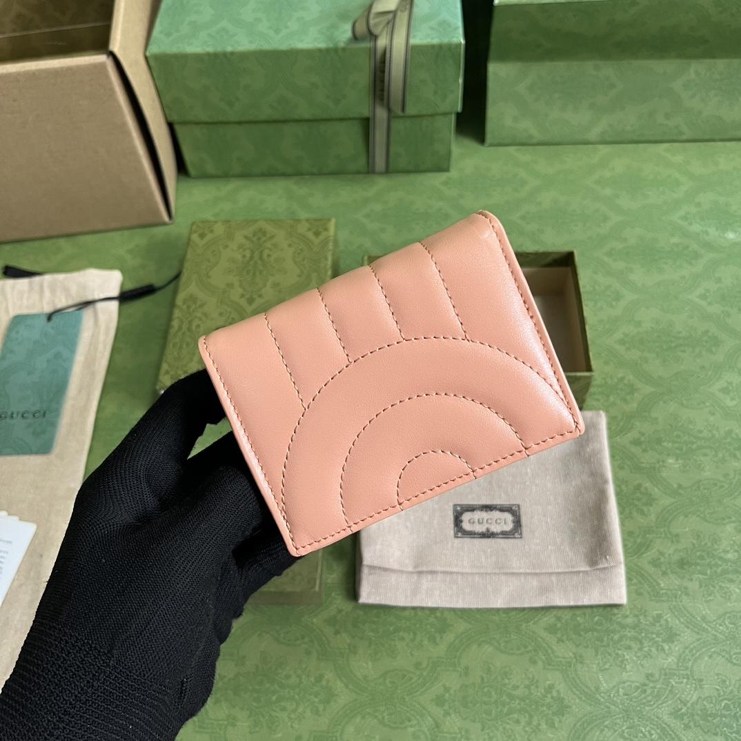 Gucci GG Marmont Matelassé Card Case Wallet - DesignerGu