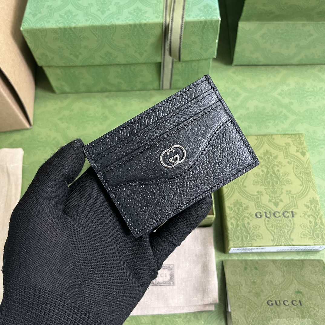 Gucci Card Case With Interlocking G(10-7cm)    - DesignerGu