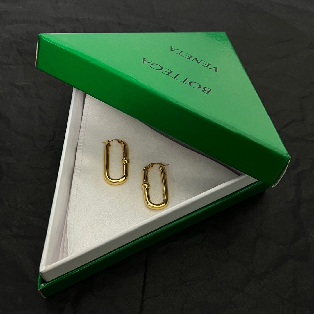 Bottega Veneta Chains Hoop Earrings - DesignerGu
