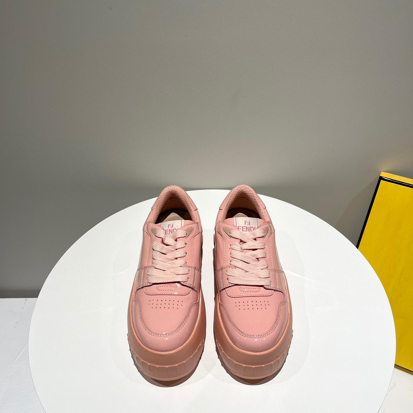 Fendi Fashion Show Pink Leather Low-Tops Sneaker  - DesignerGu