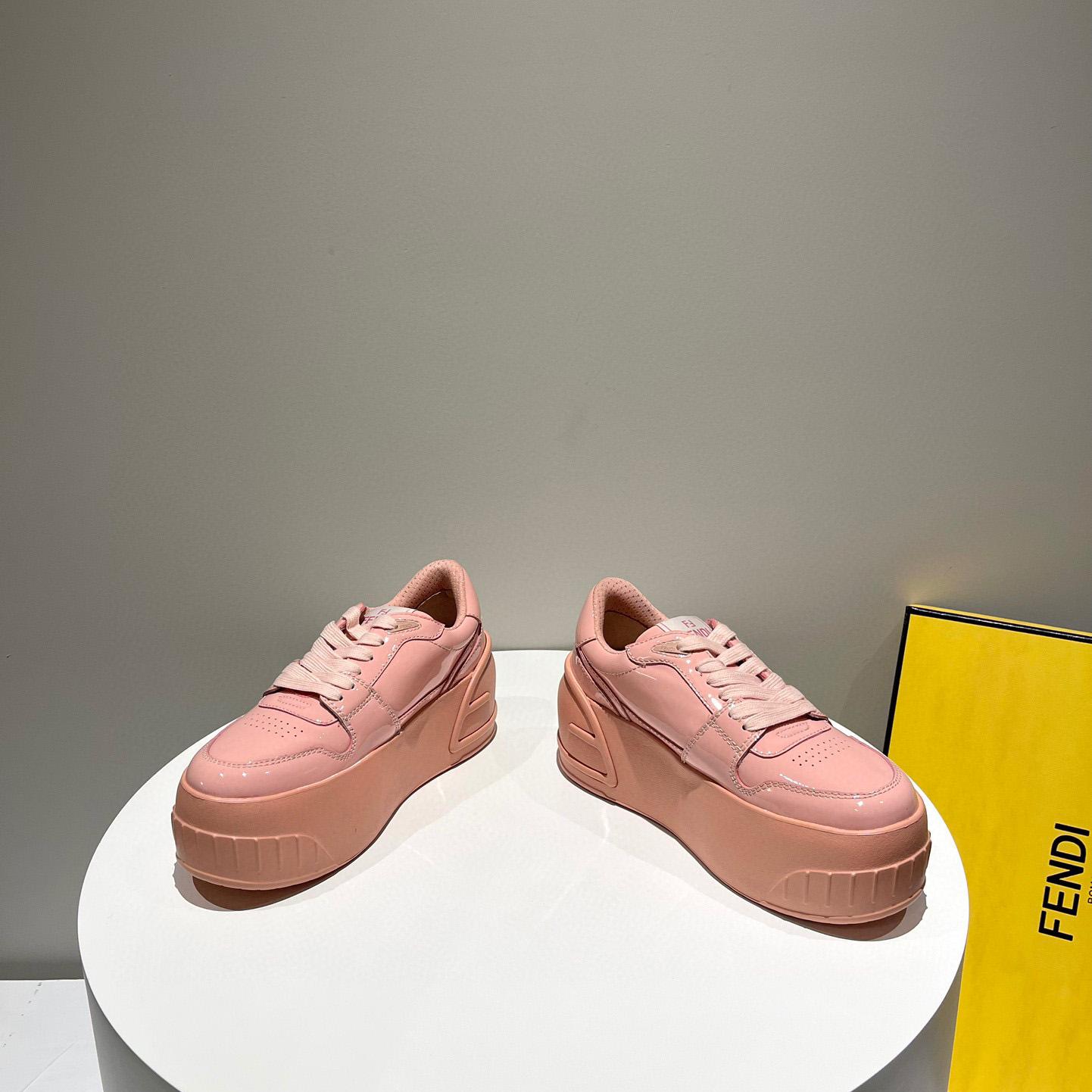 Fendi Fashion Show Pink Leather Low-Tops Sneaker  - DesignerGu