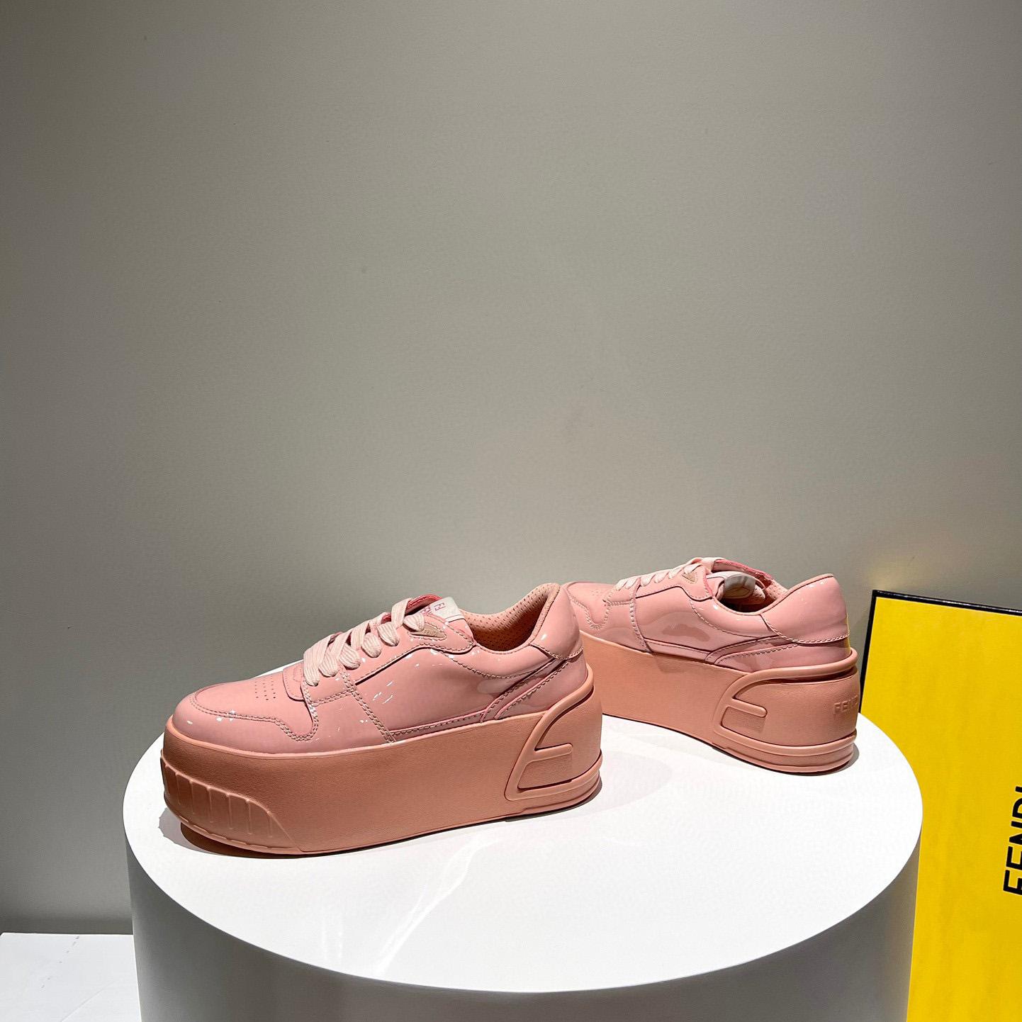 Fendi Fashion Show Pink Leather Low-Tops Sneaker  - DesignerGu