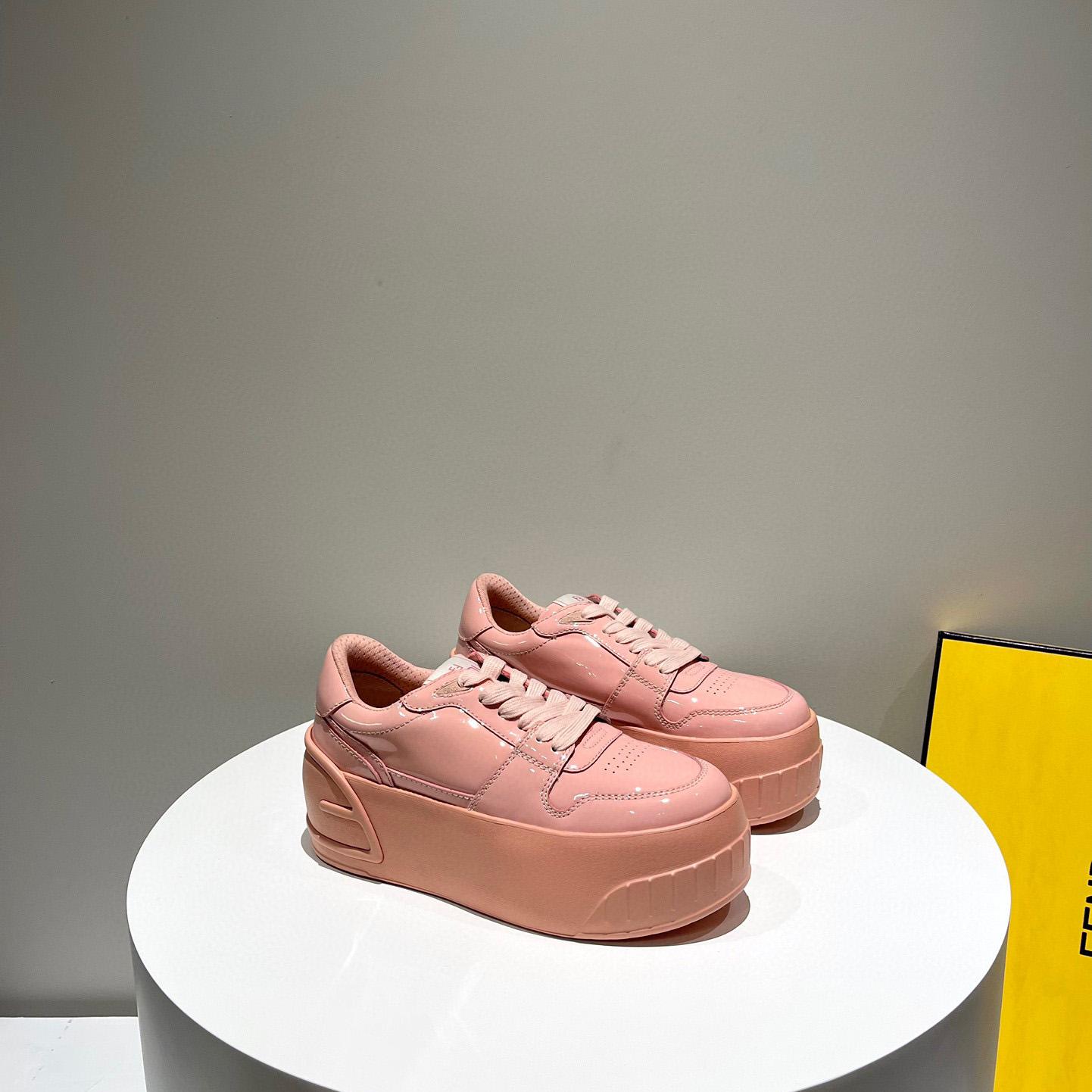 Fendi Fashion Show Pink Leather Low-Tops Sneaker  - DesignerGu