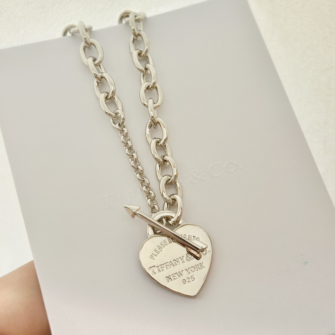 Tiffany&CO Lovestruck Heart Tag Necklace - DesignerGu