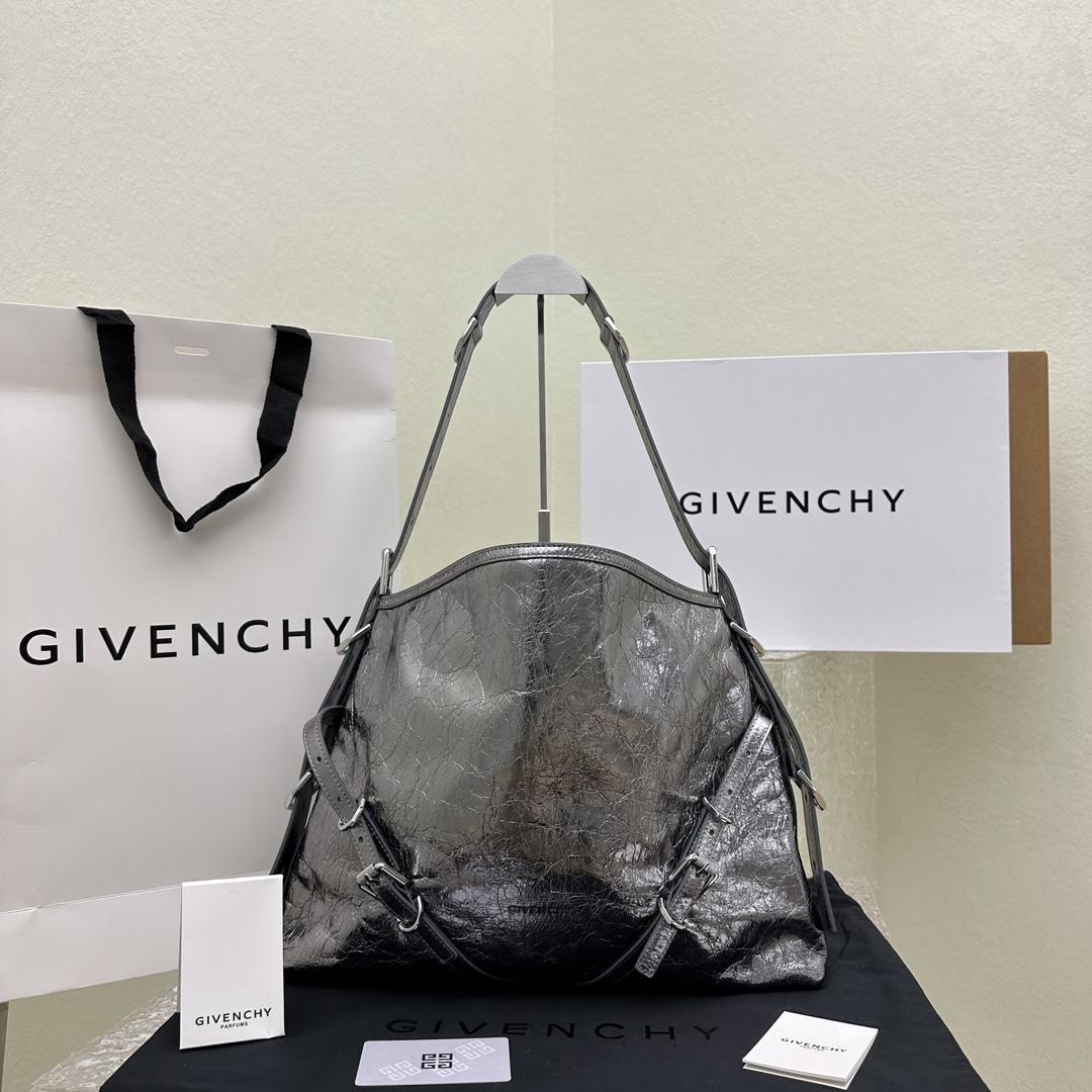 Givenchy Medium Voyou Bag In Laminated Leather(32-37-6.5cm) - DesignerGu