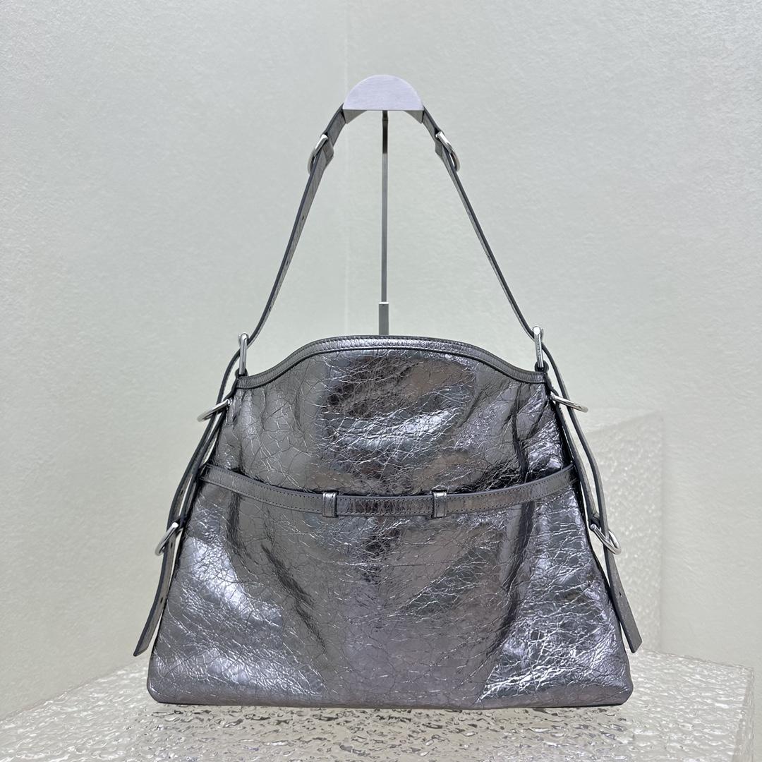 Givenchy Medium Voyou Bag In Laminated Leather(32-37-6.5cm) - DesignerGu