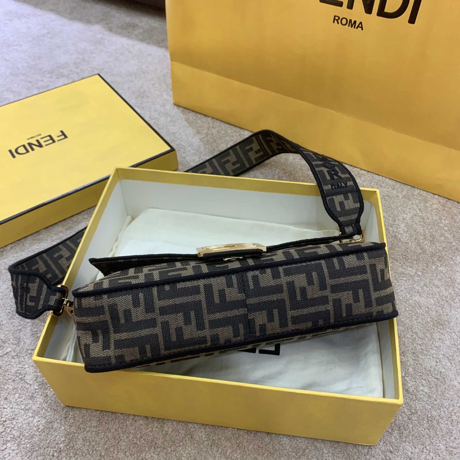 Fendi Baguette Jacquard FF Fabric Bag - DesignerGu